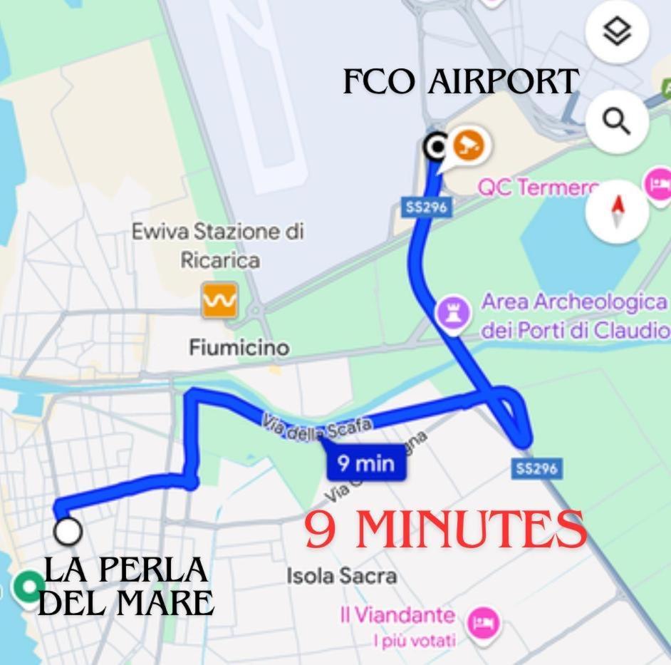 Apartment La Perla Del Mare - 9 Minutes From Fco Airport - Free Wifi E Netflix *